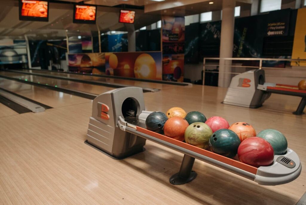 bowling ball in lane