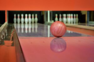 bowling ball on the track