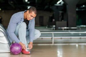 bowling player in bowling lane